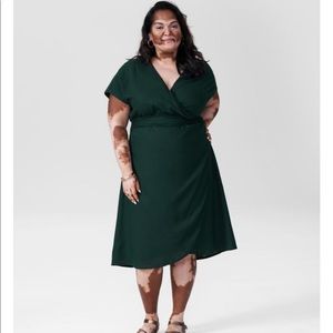 Universal Standard Tracy Linen Wrap Dress 12 XS